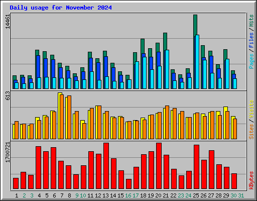 Daily usage for November 2024