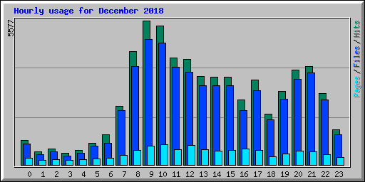 Hourly usage for December 2018