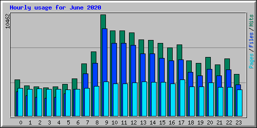 Hourly usage for June 2020