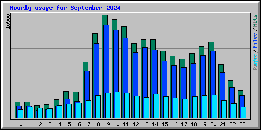 Hourly usage for September 2024