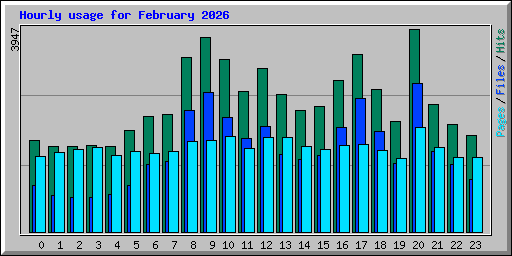 Hourly usage for February 2026